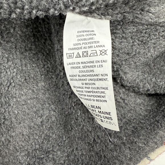 LL BEAN Mens Fleece Shacket Flannel Plaid Shirt Size XXL Button Long Sleeve Warm - Picture 4 of 10